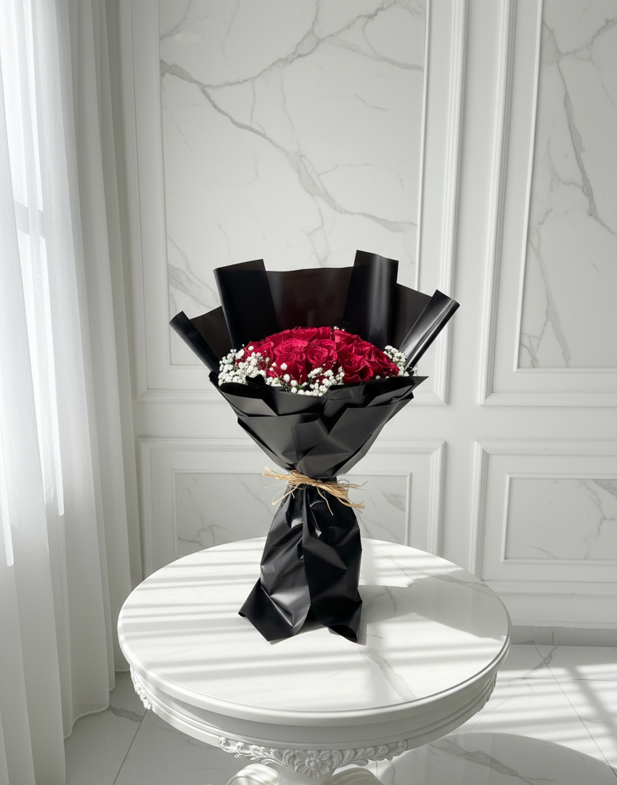 20 ROSES WITH GYPSO NO-1006