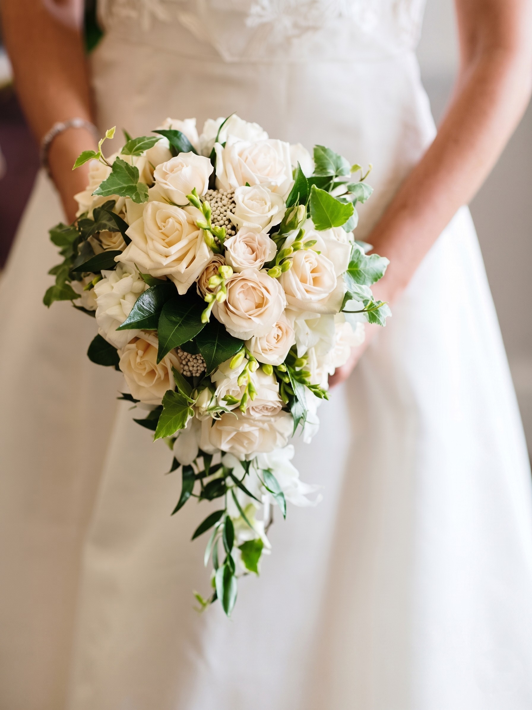 Bridal bouquet new model white mixed bouquet