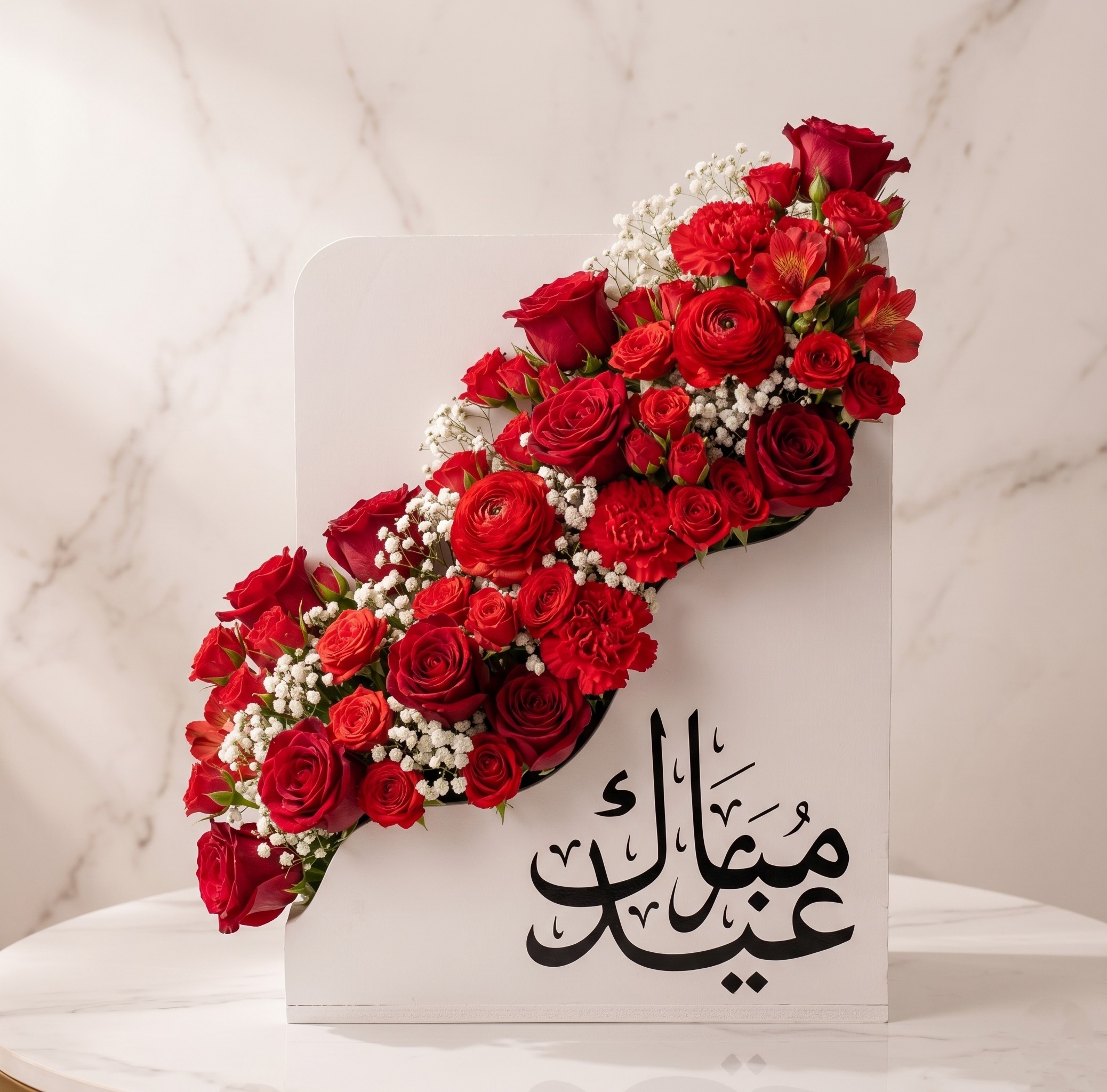 EID MUBARAK PREMIUM BOX RED ARRANGEMENT