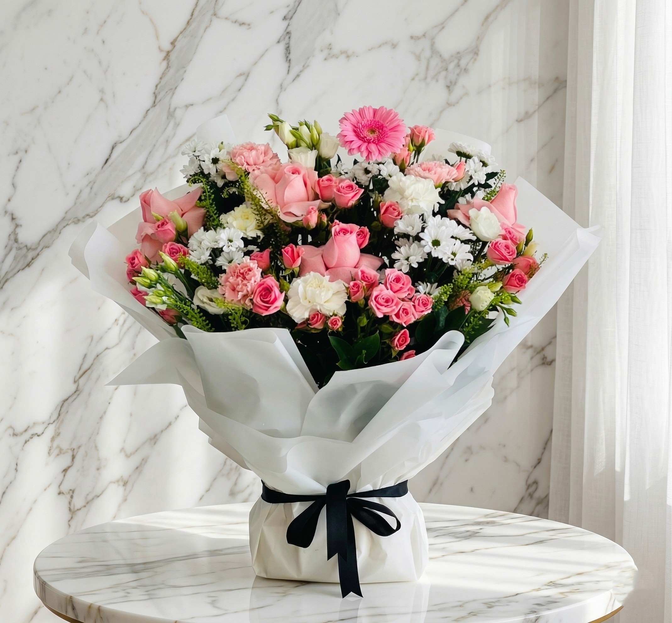 eid special white and mix bouquet