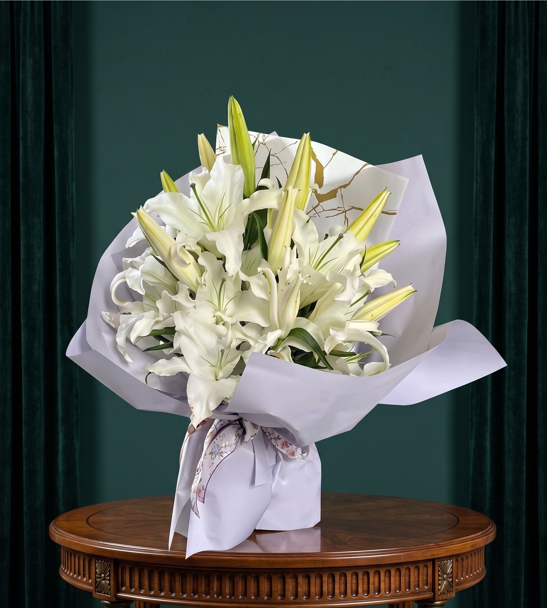 باقة زنابق طويلة-35