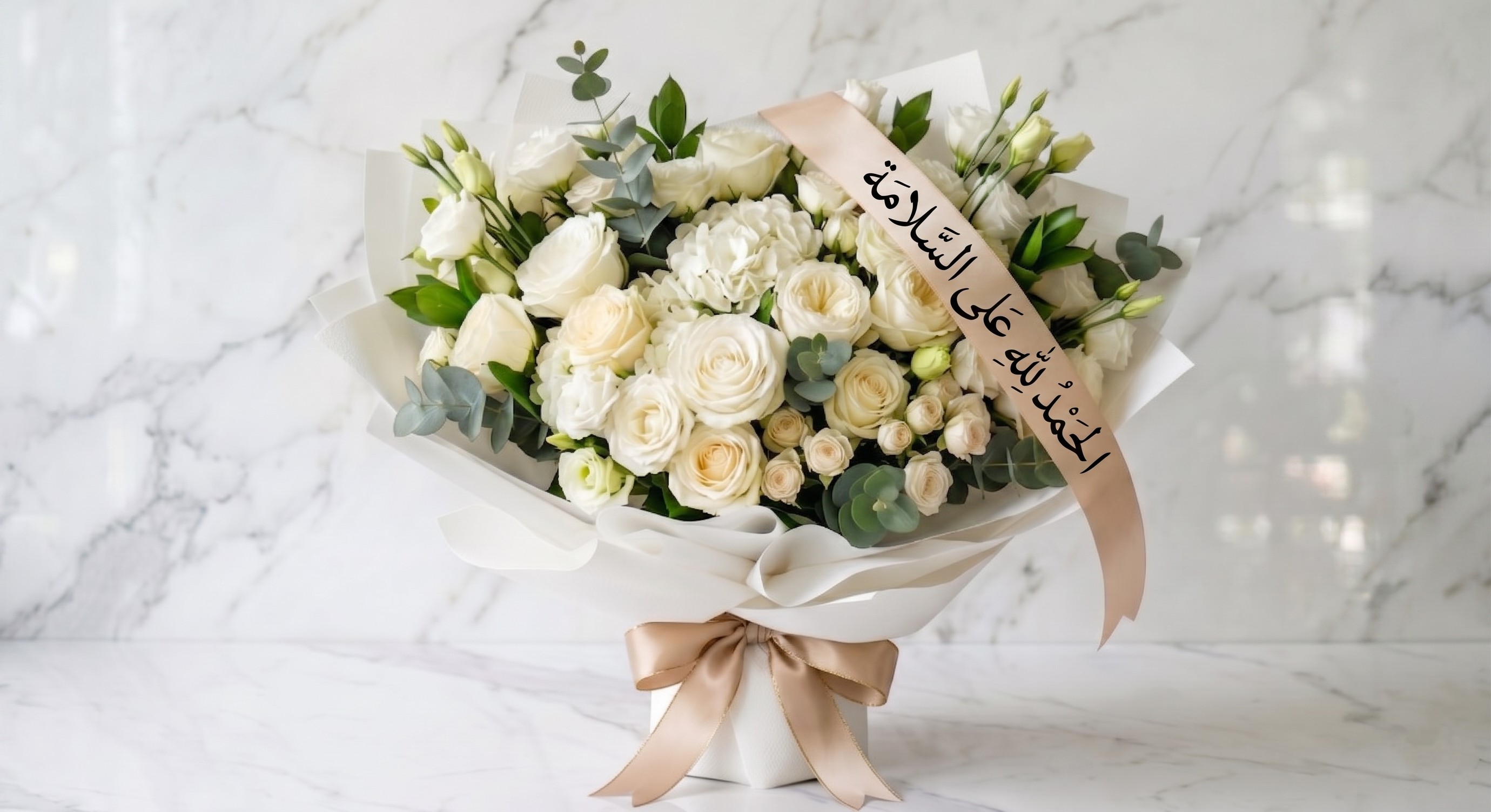 Get well soon beige bouquet