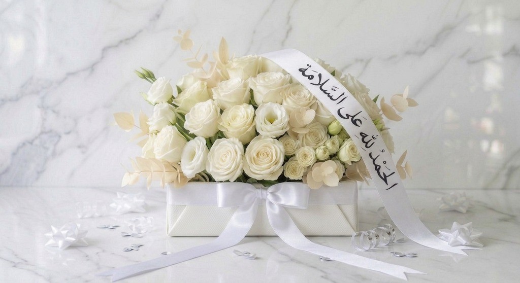 Get well soon whitish special arrangement