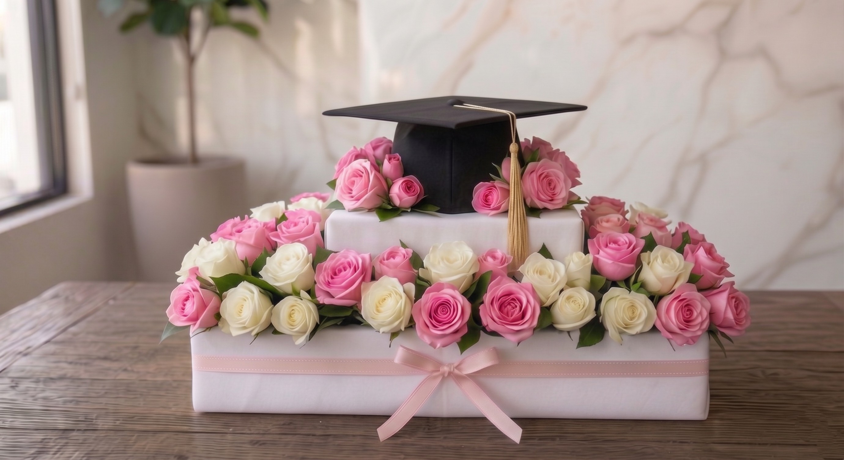 Graduation special arrangement sweet pink