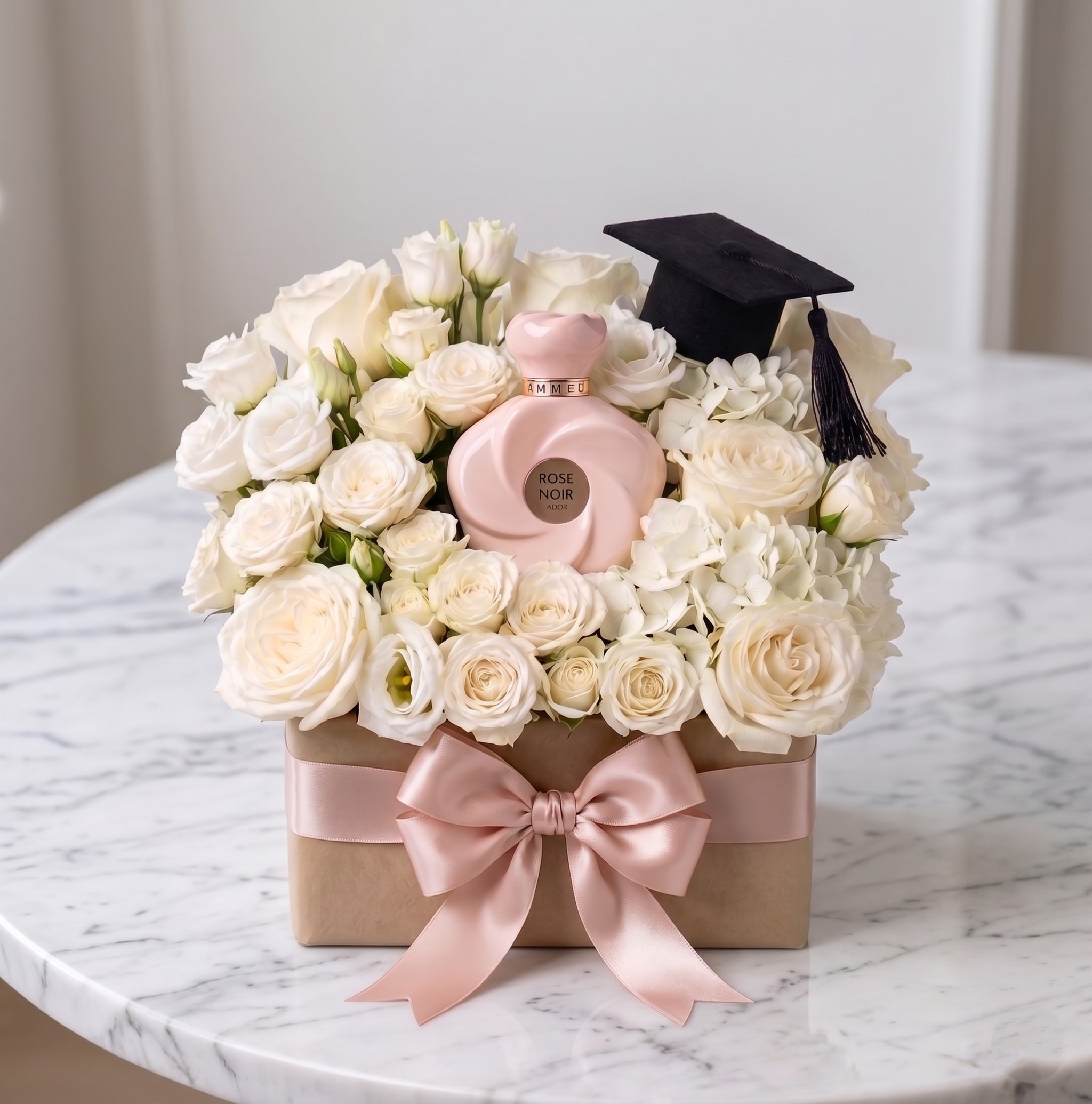 graduation luxury perfume with flower arrangement 002