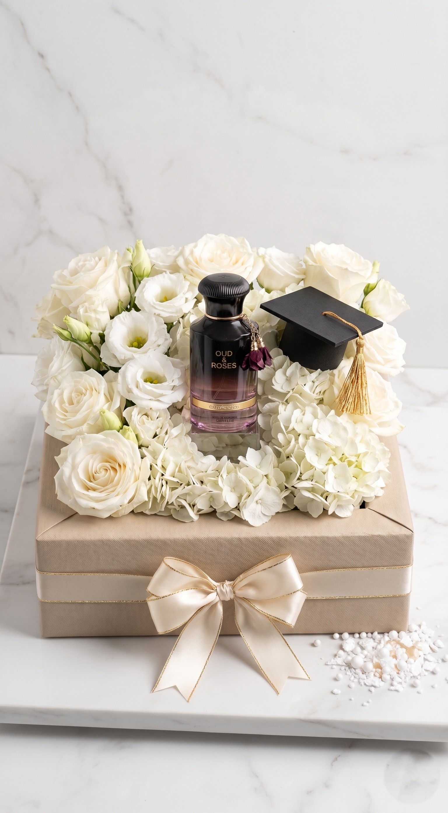 graduation luxury perfume with flower arrangement 003