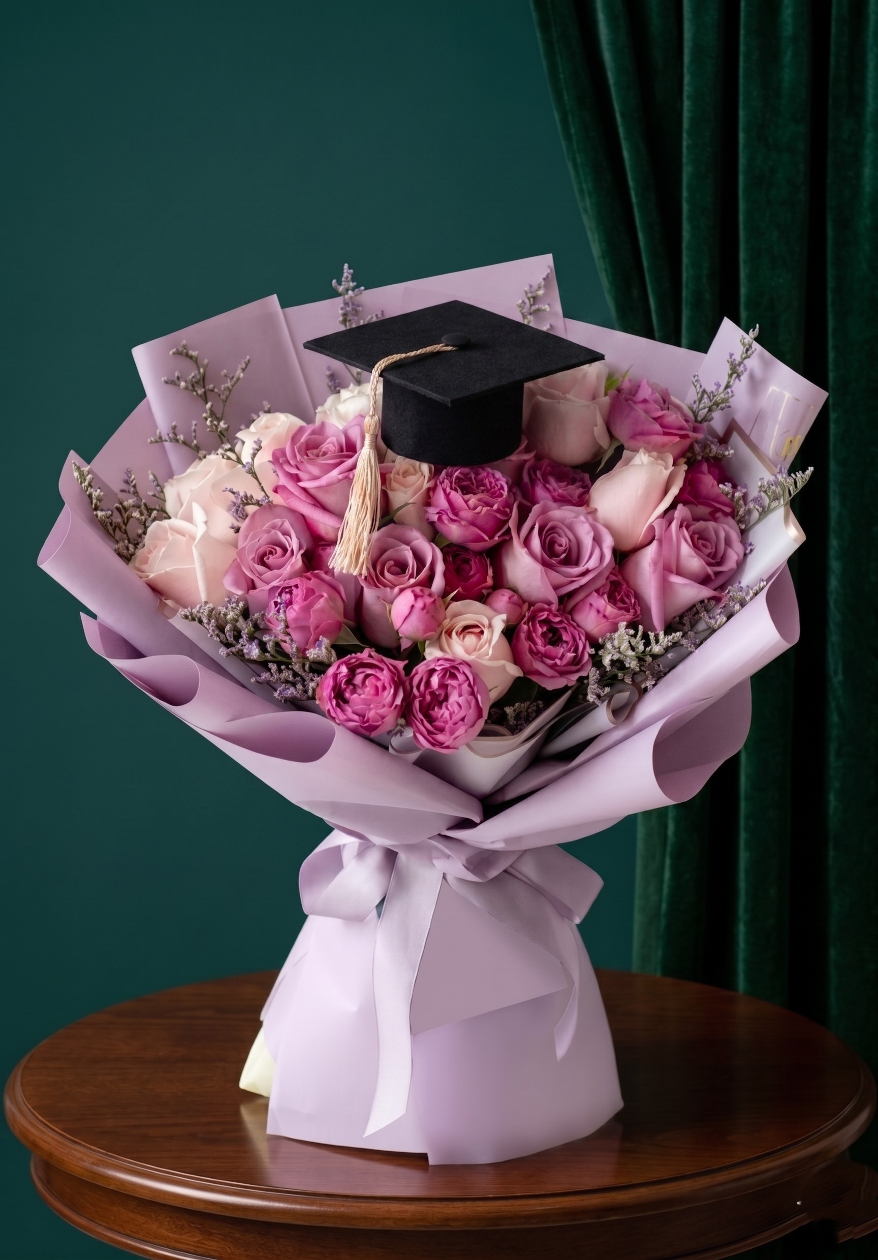graduation purple luxury bouquet