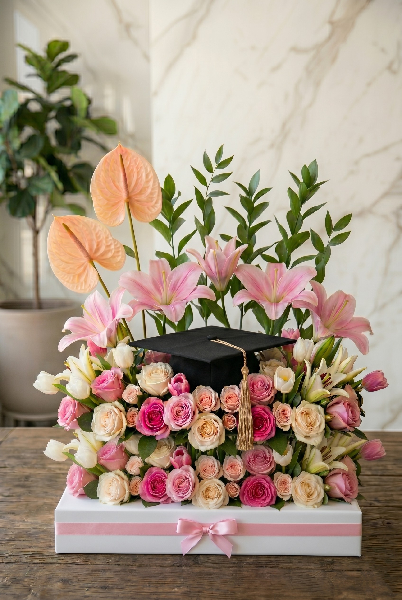 graduation purple premium bouquet
