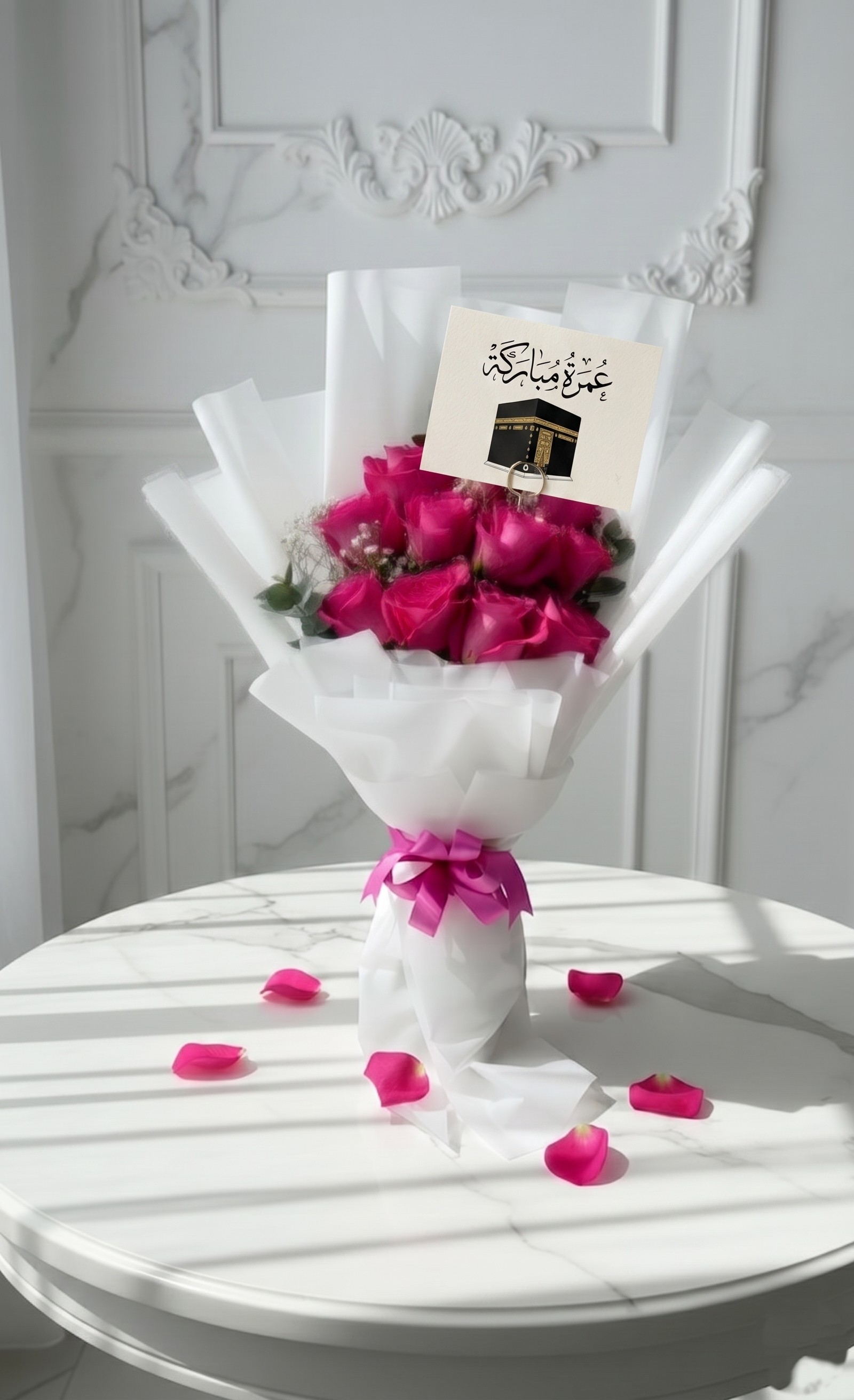 FUCHIA ROSESE FOR HAJJ AND UMRA SPECIAL BOUQUET