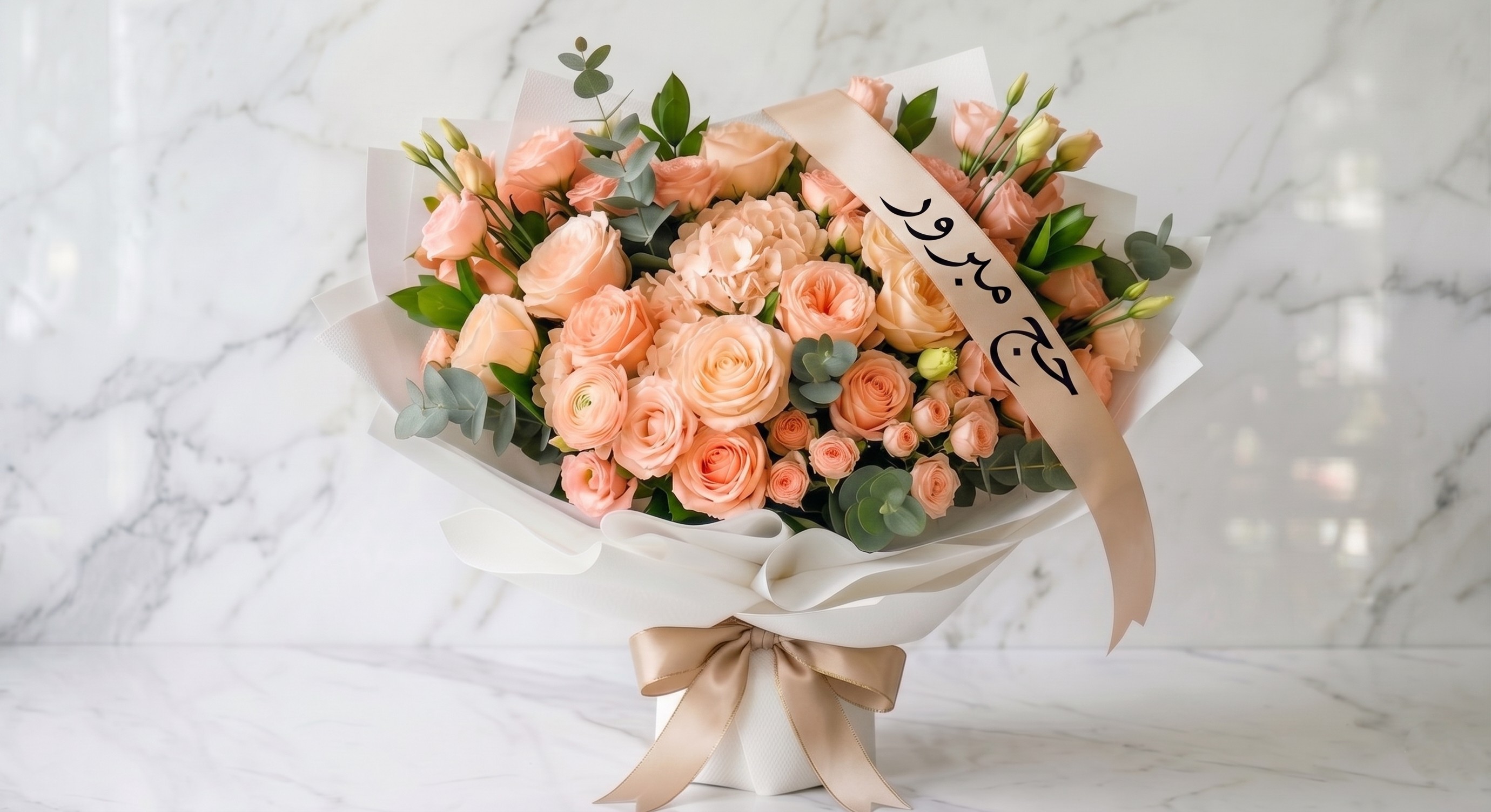 hajj special peach bouquet