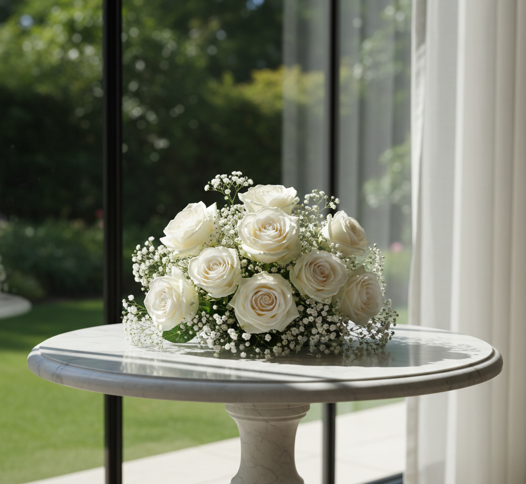 20 WHITE ROSES NO-5000