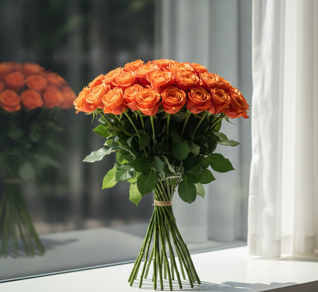 25 ORANGE ROSES BUNDLE NO-5059