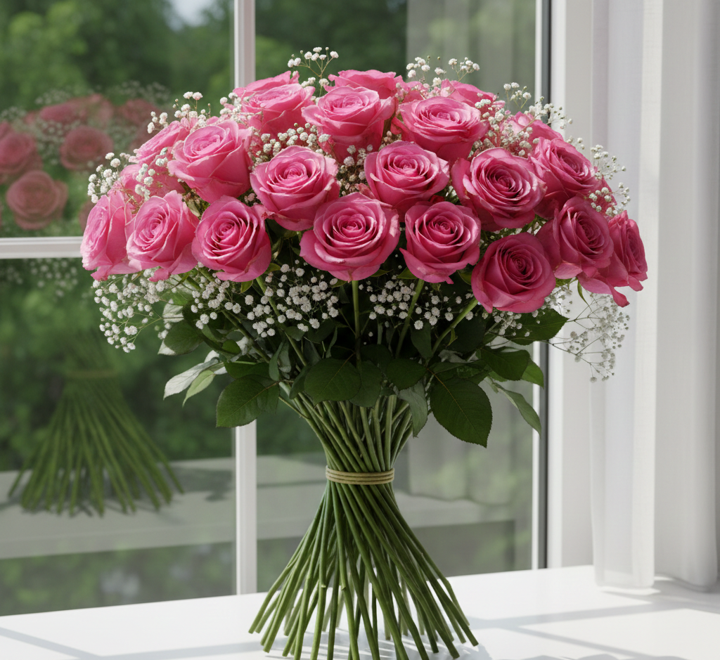 25 PINK ROSES SET NO-5060