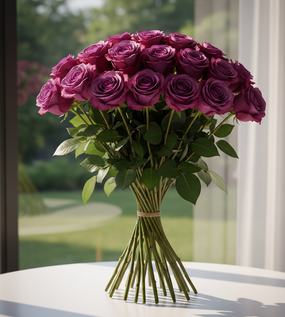 25 PURPLE ROSES NO-5061