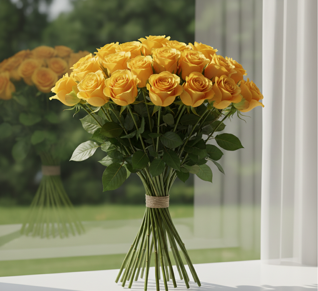 25 YELLOW ROSES NO-5064