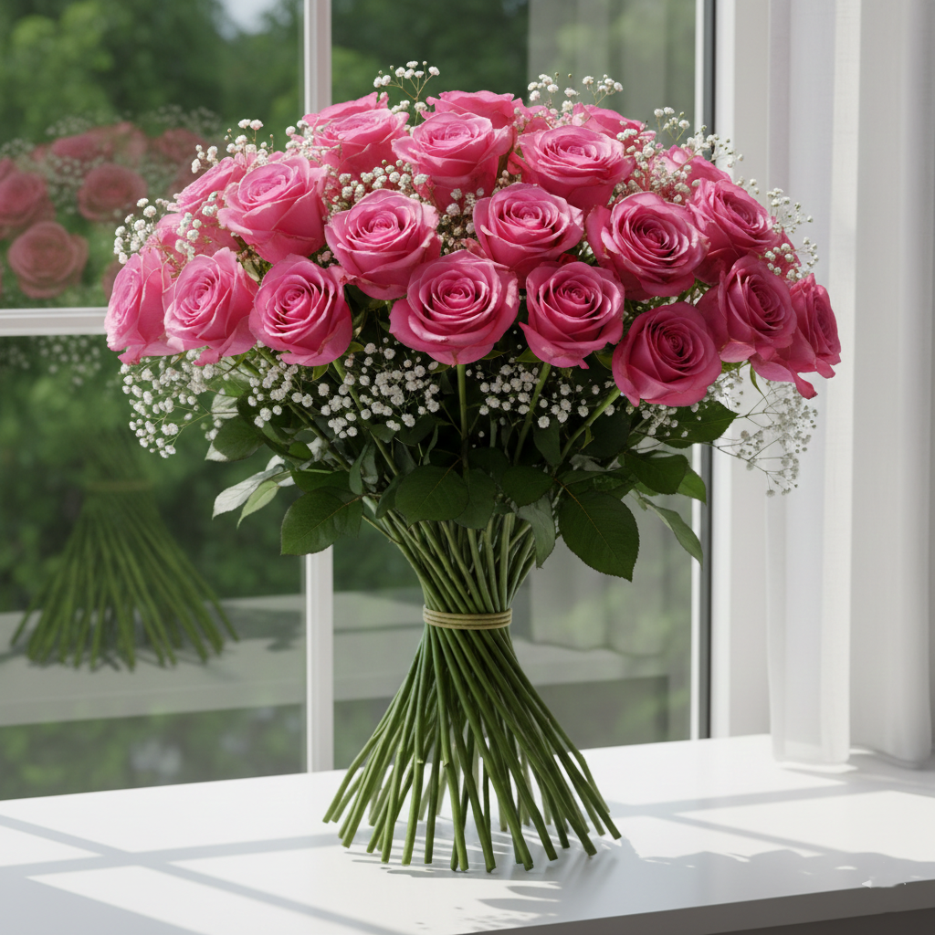 30 PINK ROSES SET NO-5002