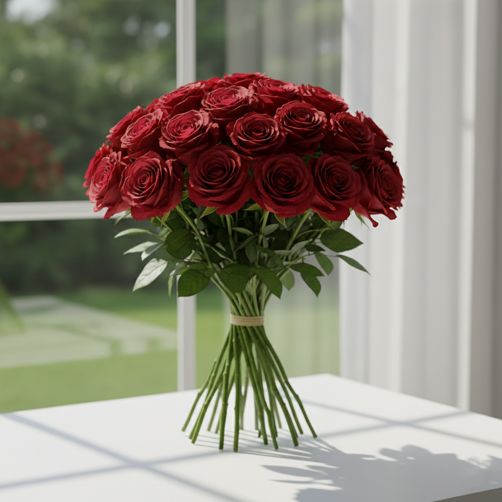 30 RED ROSES SET NO-5004