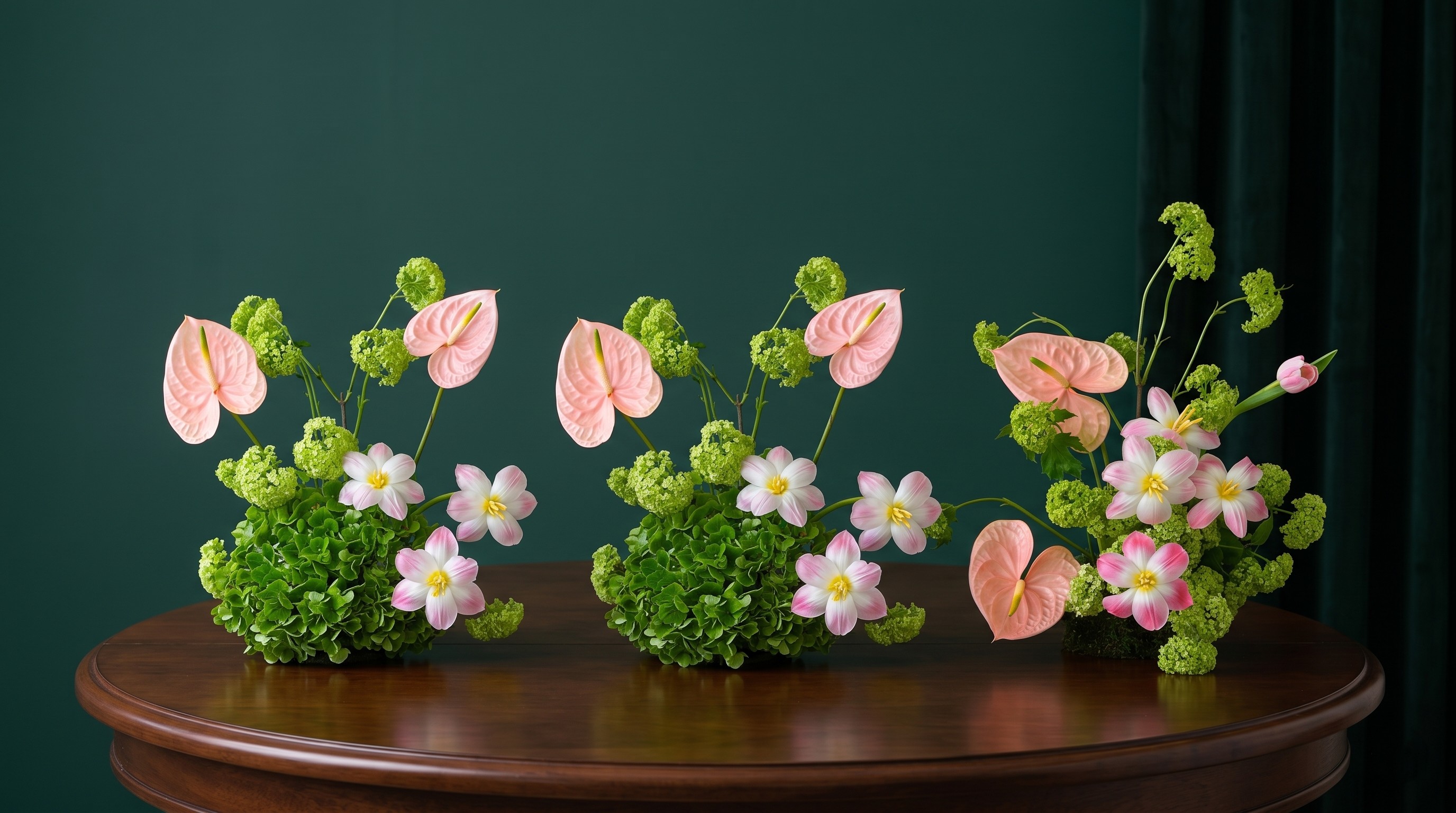 TABLE ARRANGEMENT garden green and special flower arrangement