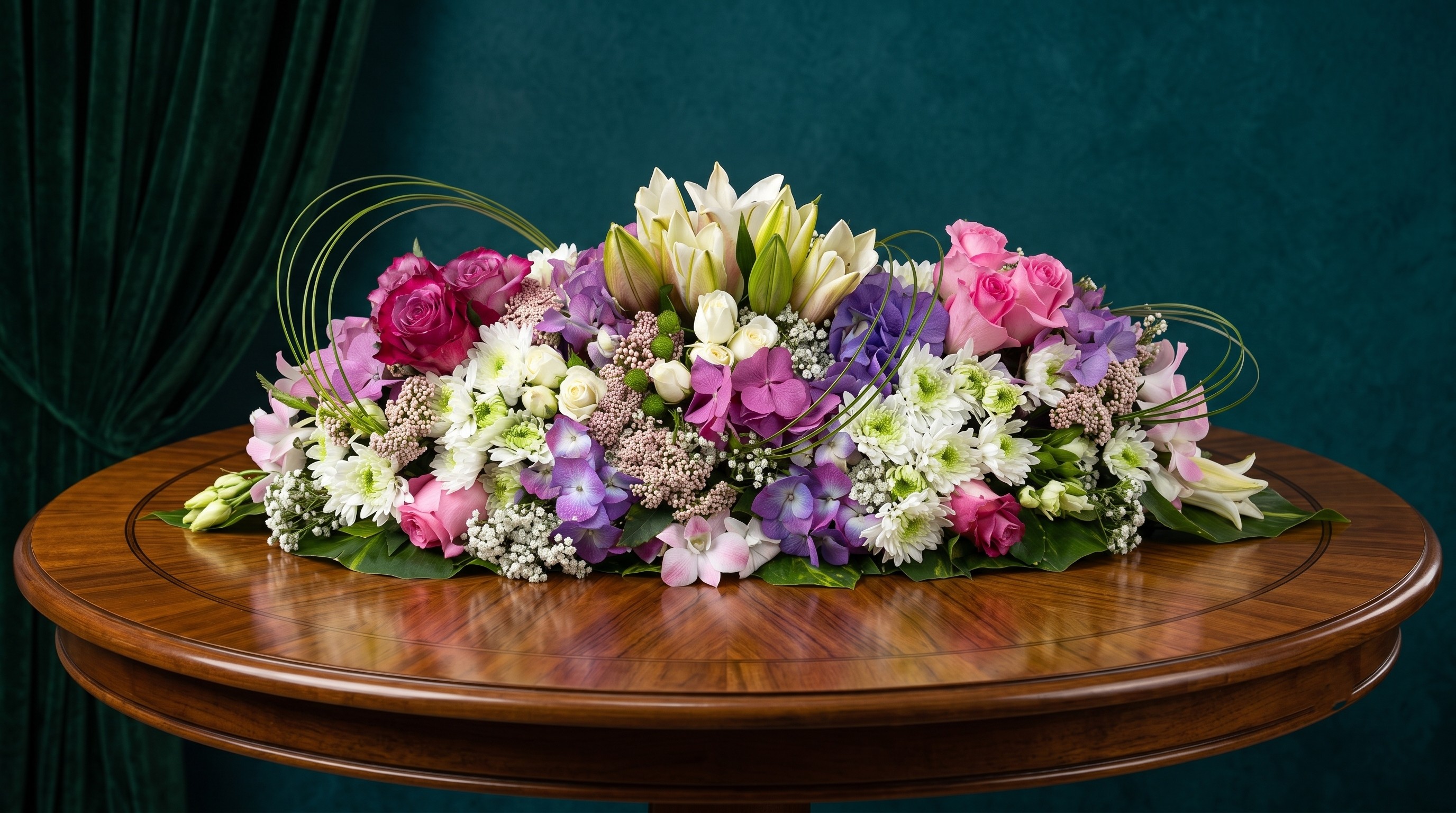 mix flowers table top wow arrangement