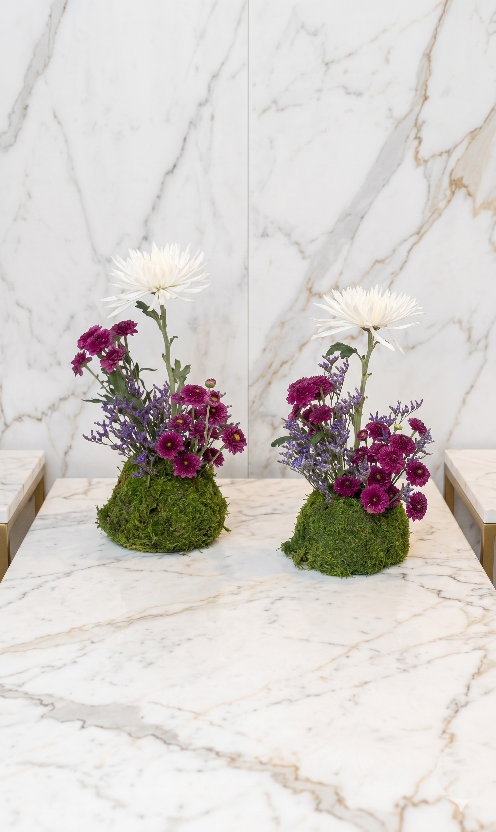 purple table arrangement