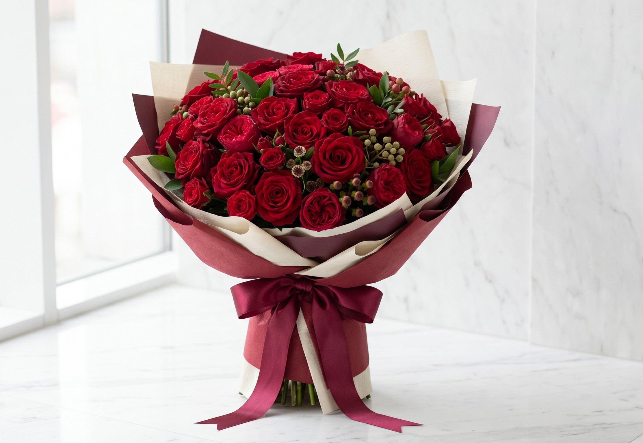 RED FLOWER BOUQUAET-57